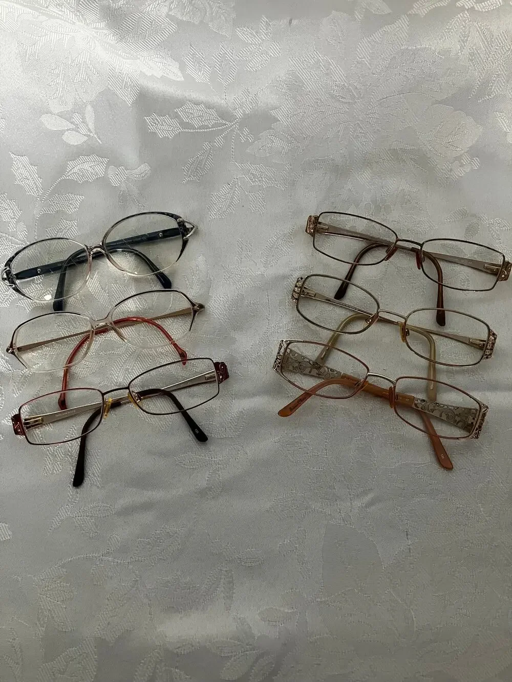 6 Vintage Womens Eyeglass Frames Lot Sophia Loren Austria Repair Collectors